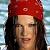 Lita wearing a red bandanna.