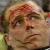 HBK bleeding after Jericho hit him with a chair.