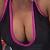 Trish's cleavage.
