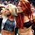 Trish and Lita on the night of Lita's return from her neck injury.